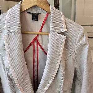 EUC WHBM Tan Striped Jacket 2